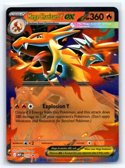 MEGA CHARIZARD Y EX - 030 030 ME: MEGA EVOLUTION PROMO HOLO P POKEMON NM - Image 1
