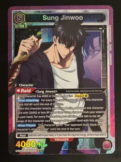 UNION ARENA Solo Leveling SUNG JINWOO SR Super Rare Card UE17BT/SLG-1-021 - Image 2