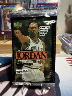 1995 Upper Deck Michael Jordan Milk Caps Sealed Pack. Pogs Slammer - Image 1