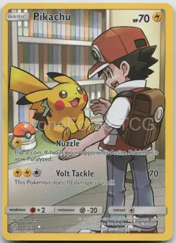 Pikachu 241/236 Secret Rare Cosmic Eclipse Pokemon HP - Image 1