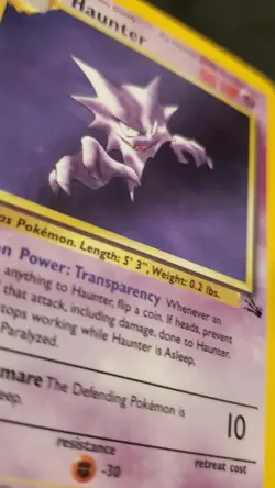 Pokemon TCG Haunter Fossil 6/62 Holo Unlimited LP/NM Condition - Image 2