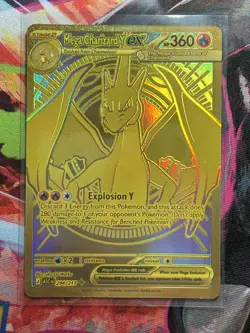 Pokemon Mega Charizard Y EX Full Art Foil Card 294/217 Flame Type - Image 1