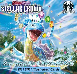 Stellar Crown Singles SV07: TCG EX, SIR, & Illustrated Cards – Pick Your Card - Image 1