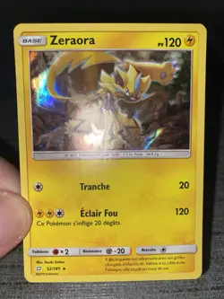 Carte Pokemon Zeraora 52/181 Rare Holo SL9 Duo De Choc Francais OCCASION - Image 3