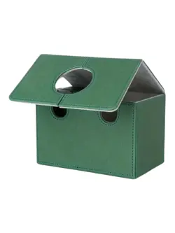 CONTENITORE CUSTODIA PORTA CARTE IN PELLE PER GIOCO ONE PIECE POKEMON DADI VERDE - Image 4
