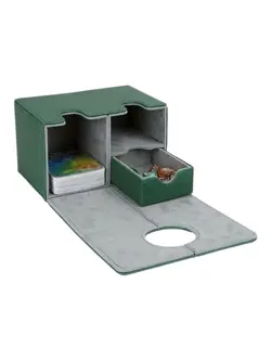 CONTENITORE CUSTODIA PORTA CARTE IN PELLE PER GIOCO ONE PIECE POKEMON DADI VERDE - Image 5