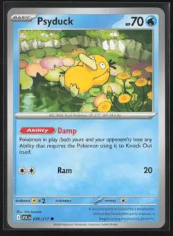 Psyduck Common ME: Ascended Heroes 039/217 NM Pokemon Card - Image 1