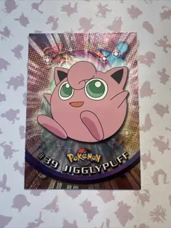 JIGGLYPUFF #39 - Topps Pokemon 1999 TV HOLO Foil Black Label Card NM - Image 1