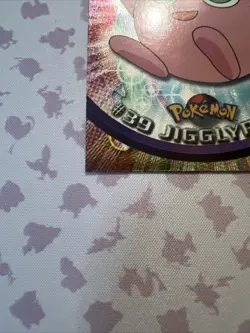 JIGGLYPUFF #39 - Topps Pokemon 1999 TV HOLO Foil Black Label Card NM - Image 2