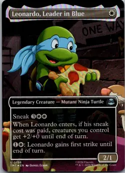 Leonardo, Leader in Blue (Borderless) 0196 TMNT Magic Foil NM - Image 1