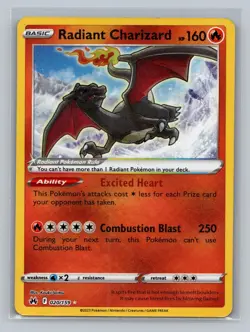 Radiant Charizard 020/159 Radiant Rare Crown Zenith Pokemon MP - Image 1