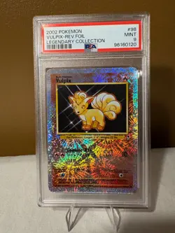 2002 POKEMON LEGENDARY COLLECTION #98 VULPIX-REVERSE FOIL PSA 9 - Image 1