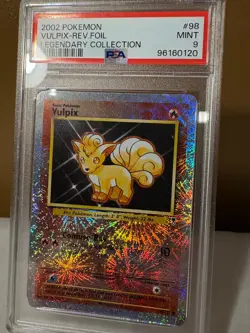 2002 POKEMON LEGENDARY COLLECTION #98 VULPIX-REVERSE FOIL PSA 9 - Image 4