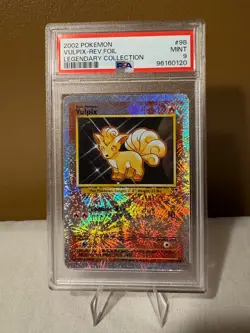 2002 POKEMON LEGENDARY COLLECTION #98 VULPIX-REVERSE FOIL PSA 9 - Image 5
