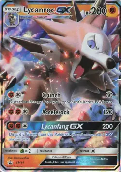 Lycanroc GX - SM14 Holo Promo Sun & Moon Promo Pokemon - Image 1