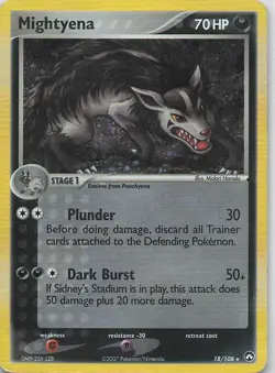Mightyena (Cosmos Holo) 18/108 Holo Holo Rare Deck Exclusives Pokemon Holo - Image 1