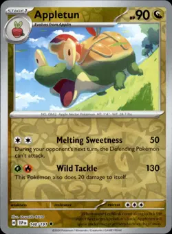 Appletun - 140/191 Reverse Holo - Pokemon SV08: Surging Sparks - NM - Image 1