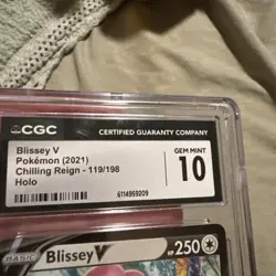 Pokemon Blissey V Sword Shield: Chilling Reign #119 Holo 2021 CGC 10 - Image 4