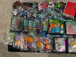 Pokemon TCG Accessories Lot - Sleeves, Dice, Dividers, Portfolios, Playmat - Image 2