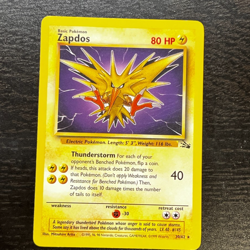 POKEMON TCG - ENGLISH FOSSIL SET ZAPDOS 30/62 NON HOLO RARE LP MP - Image 1