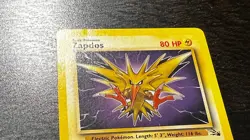 POKEMON TCG - ENGLISH FOSSIL SET ZAPDOS 30/62 NON HOLO RARE LP MP - Image 4