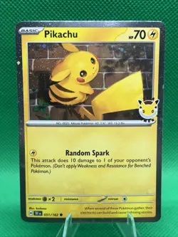 Pikachu 51/162 Stamped 2026 Pokemon Day 30th Anniversary Promo TCG - Image 1