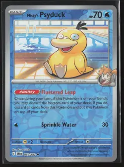 Misty's Psyduck 045/182 Uncommon Destined Rivals Pokemon Reverse Holo Near Mint - Image 1