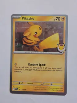 Pokemon TCG Pikachu 30th Anniversary Promo Cosmic Holo 051/162 - Image 1
