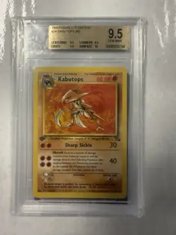 1999 Pokemon Fossil 1st Edition Kabutops #24 BGS 9.5 GEM MINT - Image 1