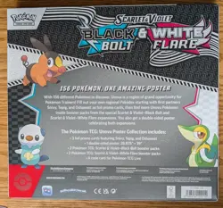 Pokemon TCG Scarlet Violet Black Bolt White Flare Poster Collection Box - Image 2