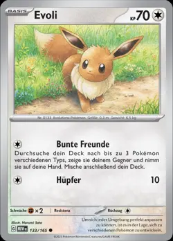 Pokemon Karten 151 Evoli 133/165 Deutsch - Image 1