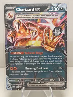 Pokemon Charizard ex #196 Scarlet & Violet Black Star Promo NM - Image 1