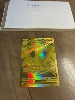 Mega Charizard X ex Gold Hyper Rare 130/094 Pokemon Phantasmal Flames English - Image 1