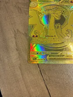 Mega Charizard X ex Gold Hyper Rare 130/094 Pokemon Phantasmal Flames English - Image 2