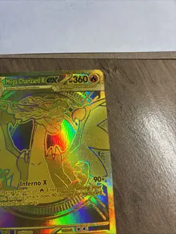 Mega Charizard X ex Gold Hyper Rare 130/094 Pokemon Phantasmal Flames English - Image 4