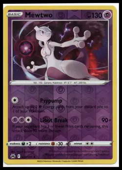 Crown Zenith #059/159 Mewtwo Reverse Holo Pokemon TCG - Image 1