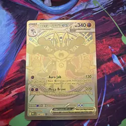 Pokemon Gold Mega Lucario EX 188/132 Full Art Holo Mega Hyper Rare - Image 1