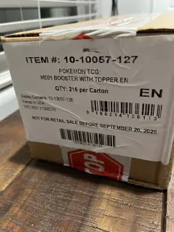 2025 Pokemon Mega Evolution Enhanced Booster Box Case ME-01 NEW SEALED - Image 1