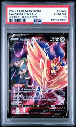2022 POKEMON SWORD & SHIELD ASTRAL RADIANCE #TG22 FULL ART/ZAMAZENTA V PSA 10 - Image 1