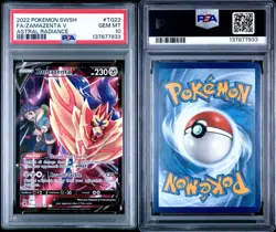 2022 POKEMON SWORD & SHIELD ASTRAL RADIANCE #TG22 FULL ART/ZAMAZENTA V PSA 10 - Image 3