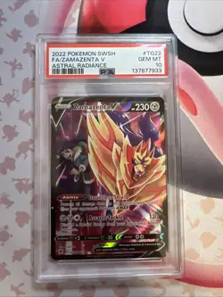 2022 POKEMON SWORD & SHIELD ASTRAL RADIANCE #TG22 FULL ART/ZAMAZENTA V PSA 10 - Image 4