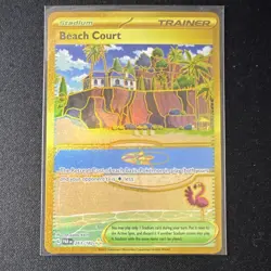 Pokemon Beach Court 263/182 SV04 Paradox Rift Hyper Rare Full Art Holo Trainer - Image 1
