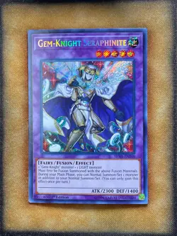 Yugioh Gem-Knight Seraphinite SHVA-EN048 Secret Rare 1st Ed NM - Image 1