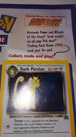 2000 Dark Persian Holo #17 Promo With Original Nintendo Magazine Insert - Image 4