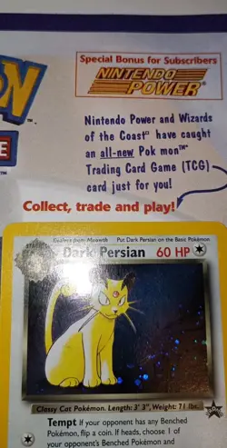 2000 Dark Persian Holo #17 Promo With Original Nintendo Magazine Insert - Image 5