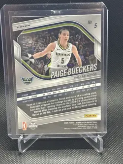 2025 Panini WNBA Prizm Paige Bueckers RC Pink /175 SP Rookie #5 Wings - Image 2