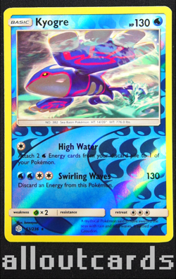 2019 Pokemon Cosmic Eclipse Kyogre Reverse Holo 53/236 NM/M - Image 1