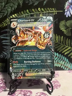 Pokemon Charizard ex SVP Black Star Promo SVP 196 330 HP Holo Tera Card - Image 1