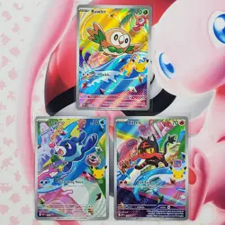 Rowlett 043 + Litten 044 + Popplio 045 - First Partner Pokemon Cards #L540 - Image 1