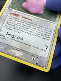 Pokemon TCG Ditto EX Delta Species 35/113 Uncommon 2005 Card MP - Image 2